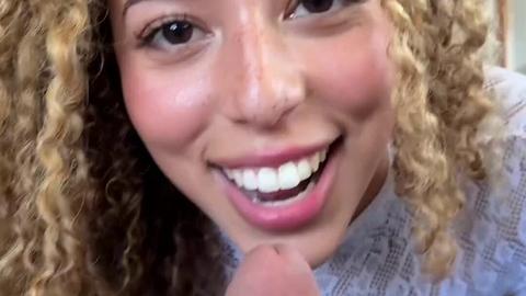 Dami - tight lightskin with the prettiest smile gets her pussy filled with c...