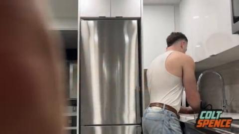 shawn again - hard lesson in the kitchen - gay porn