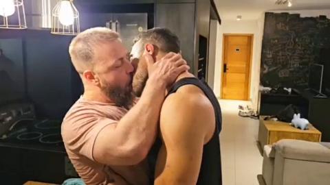 shawn again - night threesome play - gay porn